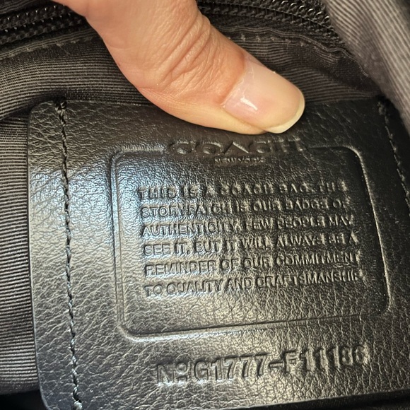 Coach Charles Black White Plaid Messenger Bag F11186 - Picture 11 of 14